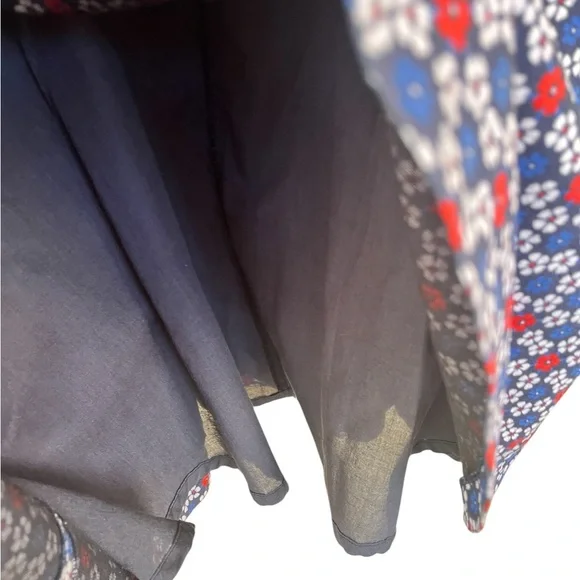 Paul & Joe SISTER Navy Red White Floral Button-Front Dress - Picture 8 of 12